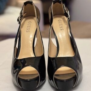 Guess open toe heels
